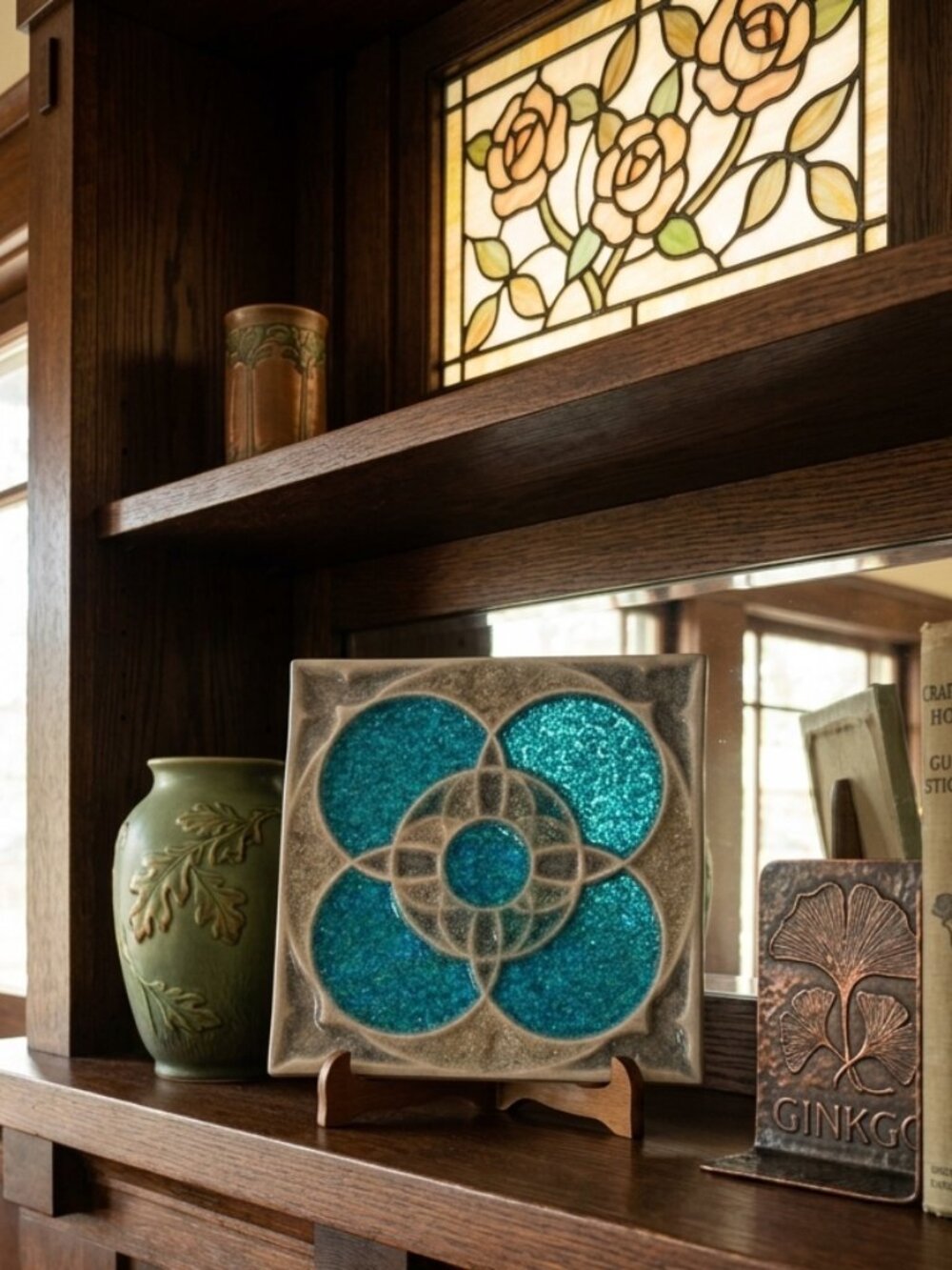 Trikeenan Tileworks Geometric Glass & Ceramic Tile Trivet